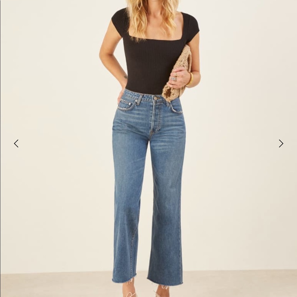 NWOT reformation Bardot top